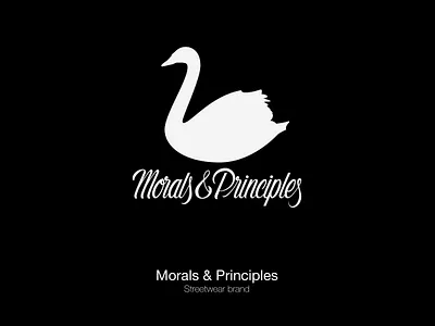 Morals & Principles branding calligraphy design flat hand drawn illustration lettering logo typography vector