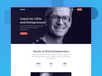 CEO Executive Coaching Bootstrap theme business coach coach theme coaching courses homepage leadership motivationalspeaker podcast program uidesign uikit uiux webdesign