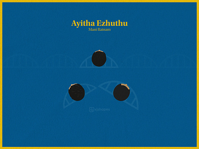 Film Poster of Ayutha Ezhuthu artist cinema creative crime designer director drama dribbble film poster filmmaker illustration illustrator indian minimal minimalist minimalposter movie poster tamil