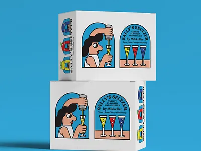 Seltzer Case Mock branding design illustration lifestyle mockup packaging seltzer wip