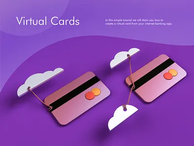 Virtual Cards Illustration 3d banking card credit card finance hero illustration intro money presentation webdesign