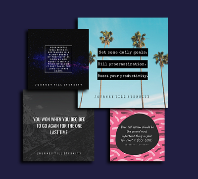 Journey Till Eternity aesthetic colorful design facebook illustration instagram instagram post logo minimal posts social media