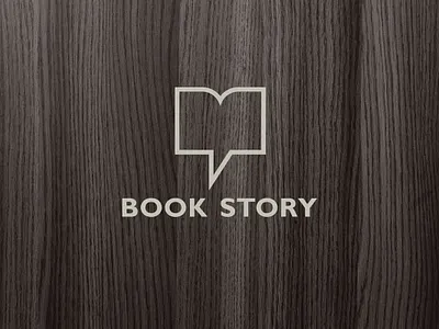 Book story logo book book store bookstore chain logo chat bubble communication identity logo tell визуальная идентификация