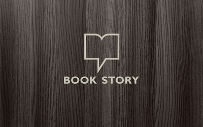 Book story logo book book store bookstore chain logo chat bubble communication identity logo tell визуальная идентификация