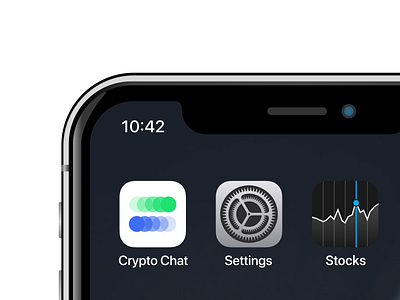 App icon for Crypto Chat app apple branding design icon icons identity identity design ios logo ui