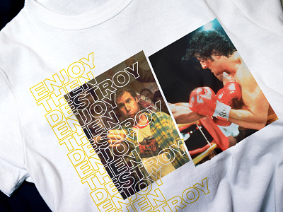 MHMH // Shirt Design 80s beer branding design movie movies party rocky throwback typography