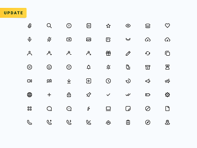 Messenger Icons Set - Update! adobexd app bot chat chat app chatbot communication figma free icon icons kit message messenger minimal pack set sketch ui