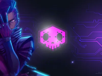 Sombra overwatch wallpaper fan art overwatch sombra wallpaper