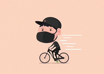Morning Biking biking illustration
