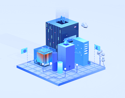 2.5D or 3D ? blue c4d cinema4d clean illustration