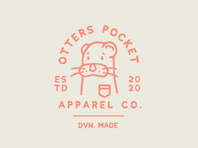 The Otters Pocket Apparel Co. branding illustration lettering lockup logo logotype typography