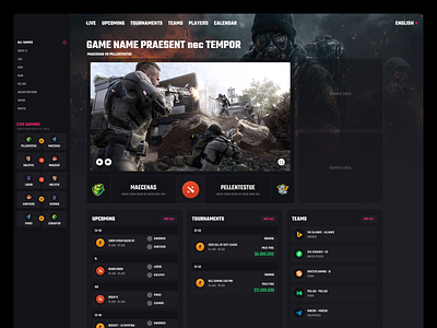 Game Streaming design product design redesign ui web