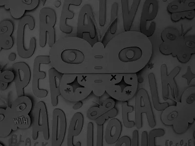 Collaboration with Adé Hogue for Creative Pep Talk ade hogue andy j miller creative career creative pep talk creativity cut paper design illustration lettering podcast