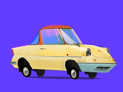 Little Cars. Mazda R360 art cars illustration illustration design illustration digital little mazda stylized