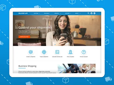 Delivery App angular app business delivery design firstshot indigo.design shipping ui ux web website