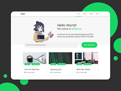 Minerva - Open Source Community AI Chat Assistant ai anime chat chat app chatbot coding daily ui dailyui design event kawaii manga open open design open source options tech ui uiux ux