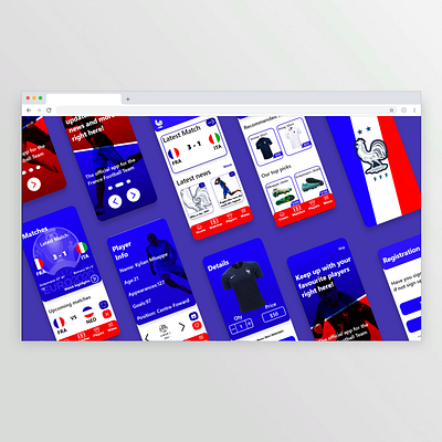 France football app app design ui web website