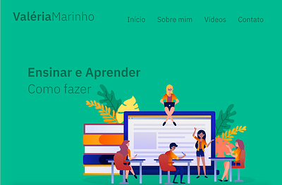 Ensinar e Aprender hero section webdesign