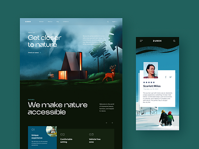 Ecotourism Service Website design design studio ecology ecotourism environment graphic design home page design illustration interface mobile nature responsive design responsive web design ui user experience ux web web design web illustration website design