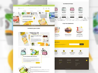 Webdesign cosmetics e-shop brown cosmetics design designer ecommerce eshop graphics homepage interface natural product shop sketch store ui vegan web webdesign yellow