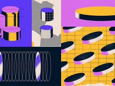 Guide to Architectural fees abstract architecture coins editorial editorial illustration geometry grid halftone money paper shape texture
