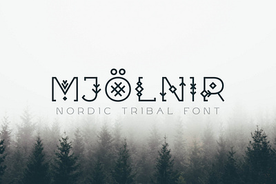 Mjölnir - Nordic Tribal Font design flyer font font fonts lettering logo nordic font nordic tribal font nordic type old poster font retro text fonts tittles font tribal font tribal fonts typeface typography viking vintage