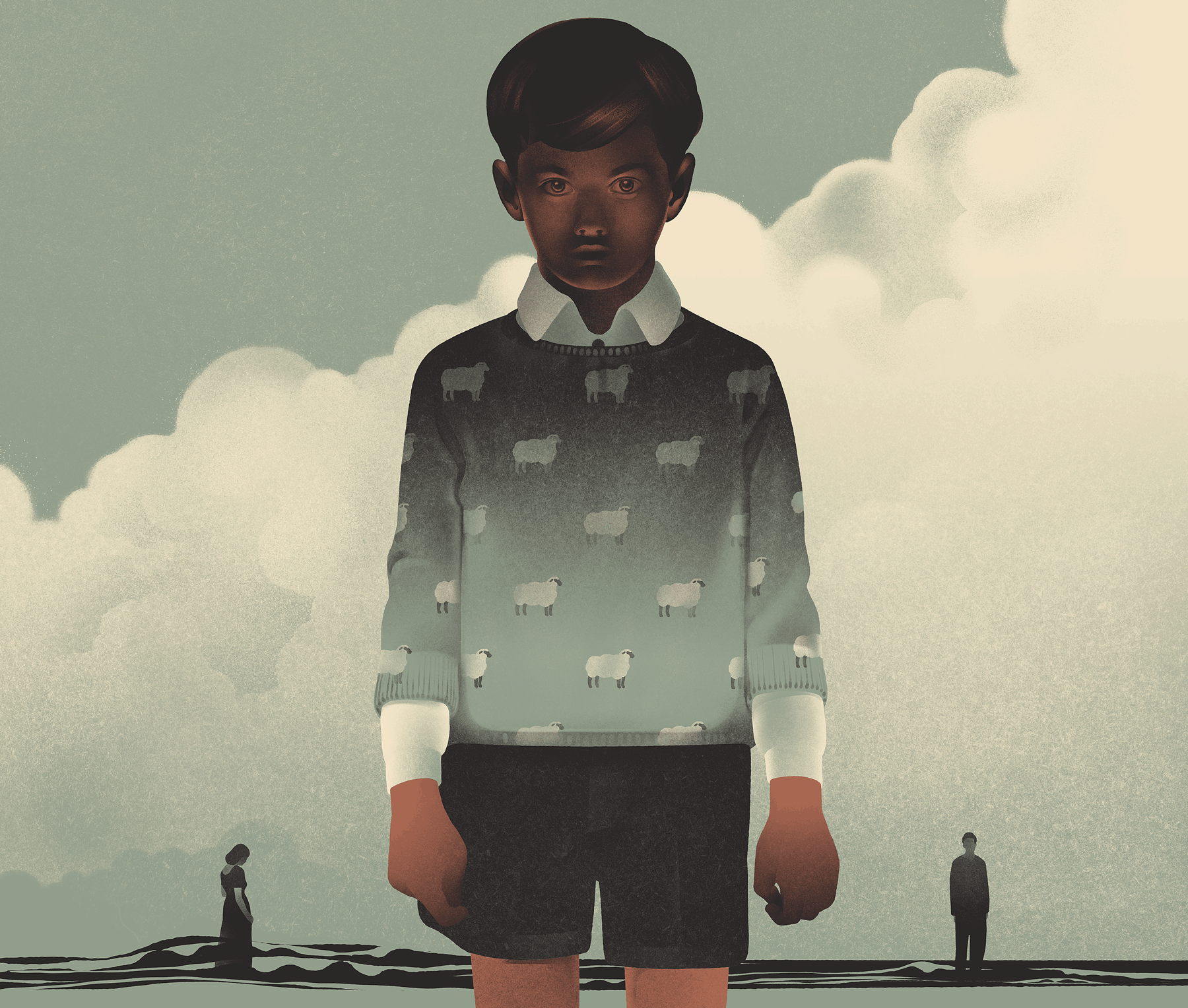 Divine Boy boy character conceptual digital editorial folioart illustration karolis strautniekas texture