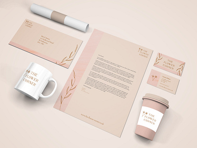 The Flower Corner Branding brand design branding business card design design graphic design logo logo design packaging packaging design print print design