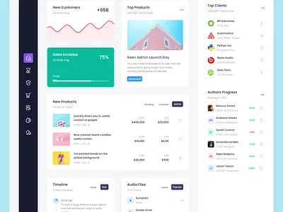 All new Keen Admin Demo admin app bootstrap chart dashboard flat graph product sidebar table ui ux wizard