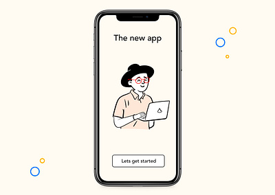 The landing screen app app design card design figma illustration new screen shot ui ux