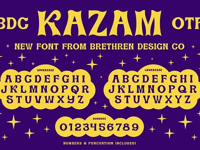 Kazam Display Font design font illustration type typeface typography vector