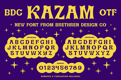 Kazam Display Font design font illustration type typeface typography vector