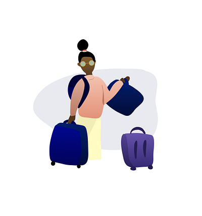 Add luggage airplane airport design flat illustration vector