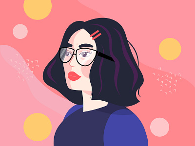 Girl character animation design dribbble girl girl character girl illustration illustration illustration art pink ui vector