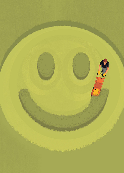 Happiness conceptual digital editorial emoji folioart illustration stephan schmitz