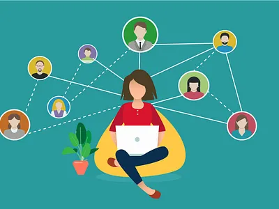 How To Build A Positive Culture For Remote Teams branding flat graphicdesign illustration art minimal recooty ui ux vector web