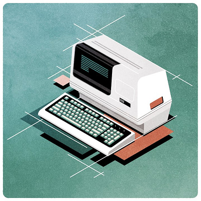 Some more retro computers computers design futurism illustration illustrator industrial minimalist retro technology texture vector