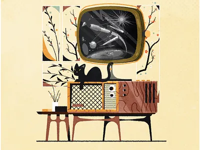 Philco Predicta futurism illustration illustrator industrial industrial design minimalist retro television texture vector