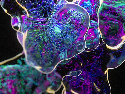 Globule 02 3d abstract animation c4d design digi illustration liquid morph motion particles redshift3d