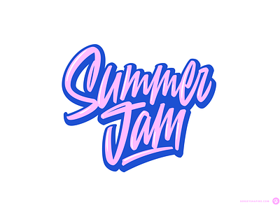 Summer Jam calligraphy custom custom lettering design freestyle lettering hand written lettering logotype script summer summer jam typography