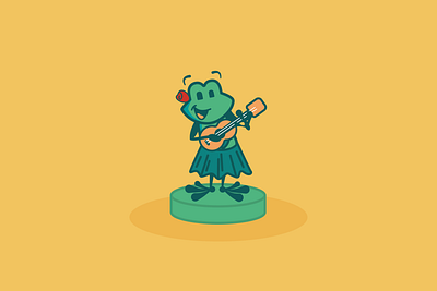 FreePBX Tango Scenes - Vacation Mode character design cute design flower freepbx guitar hawaii hula hula dancer hula girl illustration mascot music tango travel ukulele vacation vacation mode vector