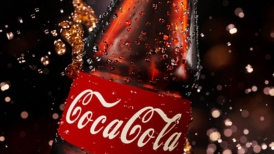 Coca Cola 3D Advertising Poster ​​​​​​​​​​​​​​ 3d design 3d product advertise branding c4d cinema4d coca cola cocacola drink poster product product design visualization