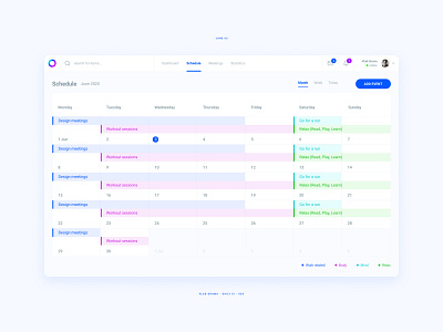 Daily UI #038 - Calendar calendar calendarui daily ui dailyui dashboard interface interface design light meetings ui minimalist interface planning ui schedule ui ui ux ui design ui design challenge ui designer uidesign uiux ux