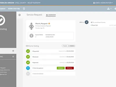 Clara Client Outreach Interface design ui ux web web app design