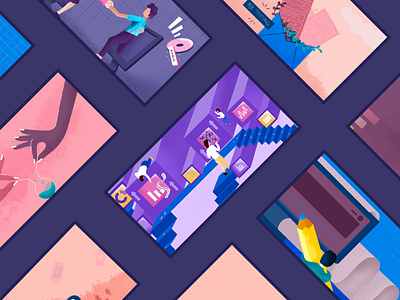 Cover Illustrations adobe sketch app art artist blog article business character clean color concept cover art covid creative design drawing dribbble graphic design illustration procreate tesing