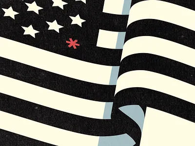 With Liberty and Justice for Some american flag asterisk black and white blacklivesmatter blm flag illustration justice texture waving
