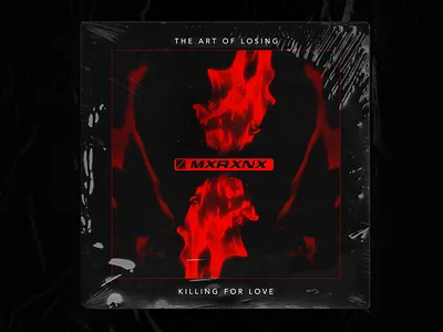 The art of losing art burn collage cover design disc graphic music print red rose vinyl