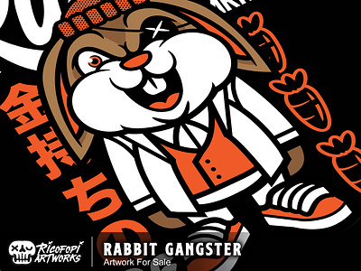 Rabbit Gangster art art on t shirt artwork cartoon clipart for t shirts design illustration make tshirt making t shirts t shirt t shirt t shirt (garment) t shirt design t shirt design t shirt design tutorial t shirt wall art tshirt design turn artworks into t shirts vector