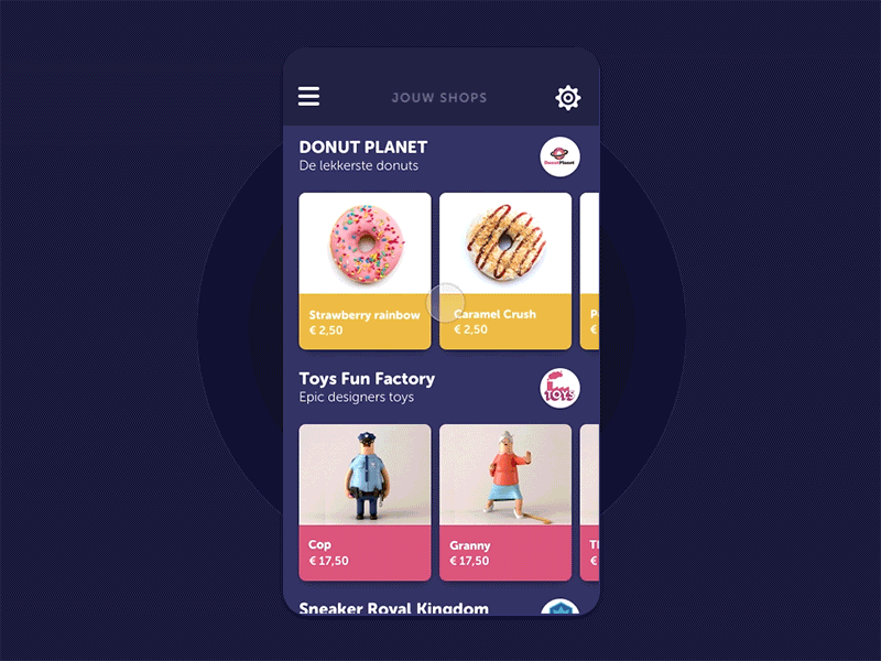 Tikkie Shopping - Concept part 2 animation app design donuts e comerce shopping shopping basket ui ux