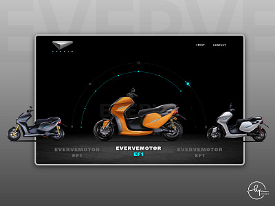 Ui Design - Everve Motors 2020 trend 3d bike black design electric bike electric car hero banner home page landing page mockup presentation ui ui design ui inspiration ux ux design website website concept website design